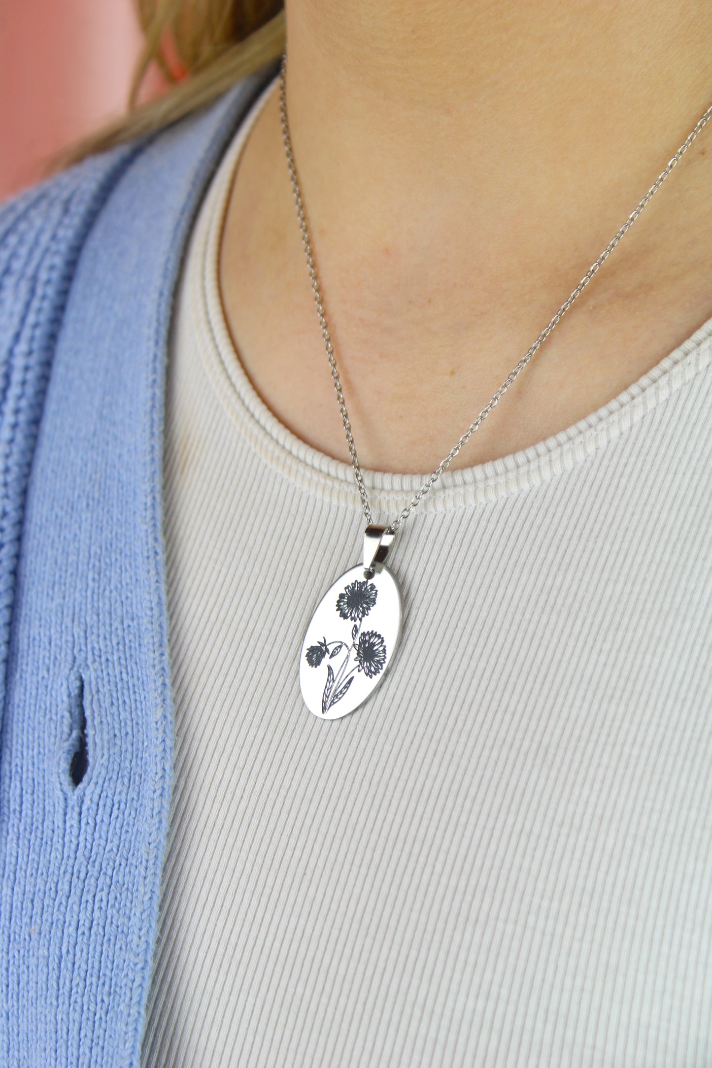 September Birth Flower Necklace - Aster