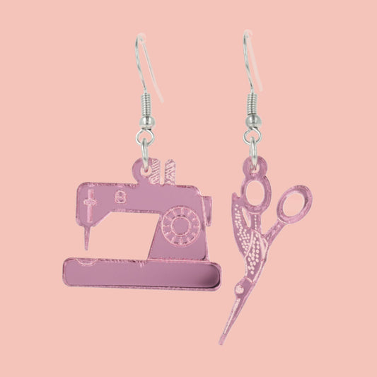 Sew Cute Earrings - Pink