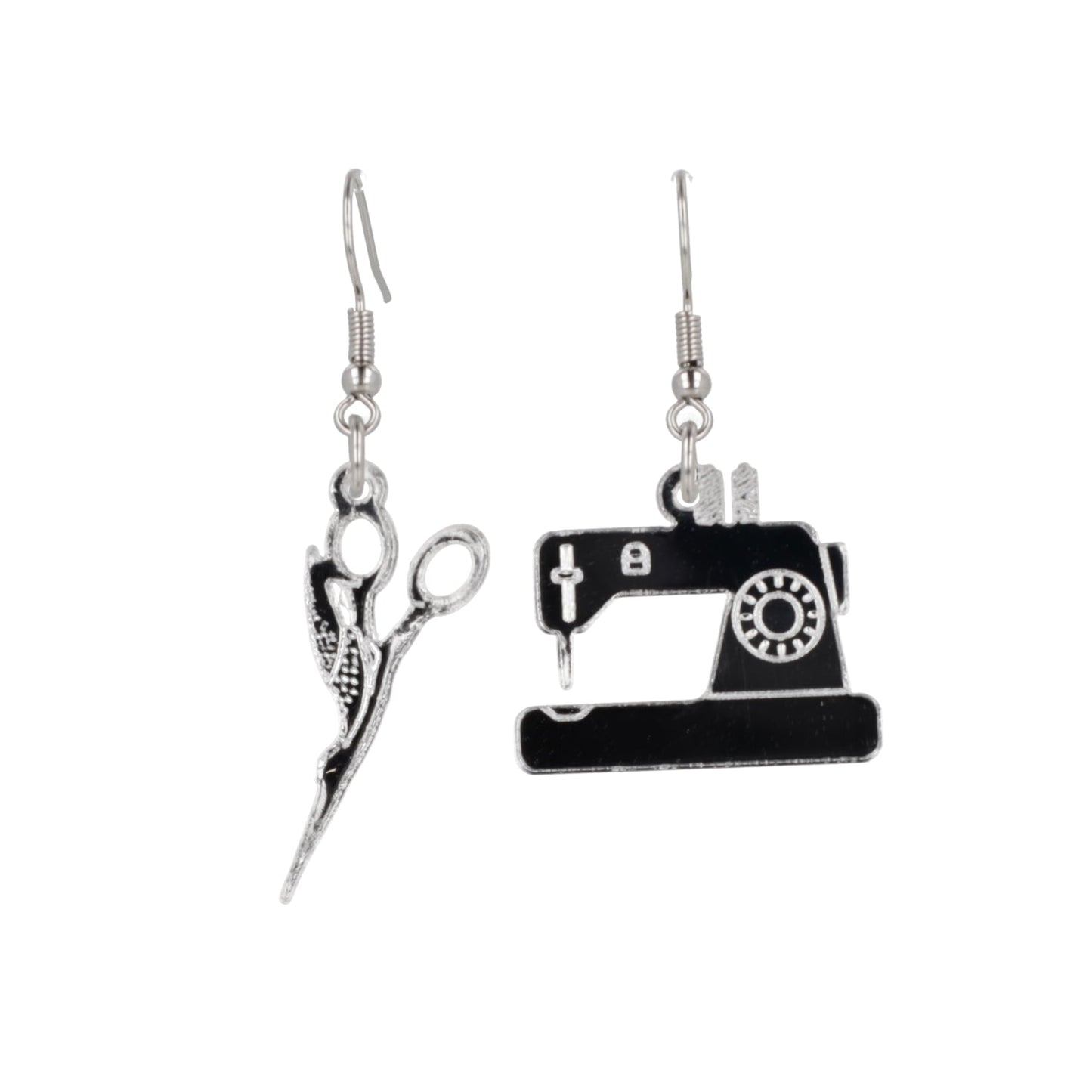 Sew Cute Earrings - Silver