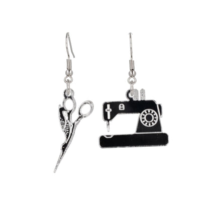 Sew Cute Earrings - Silver