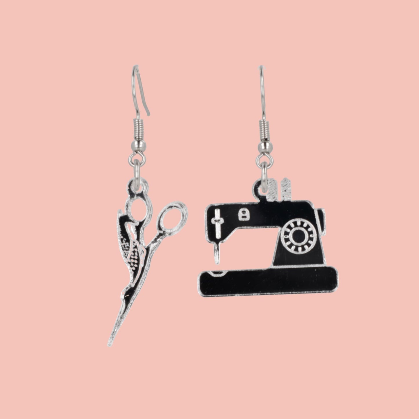 Sew Cute Earrings - Silver