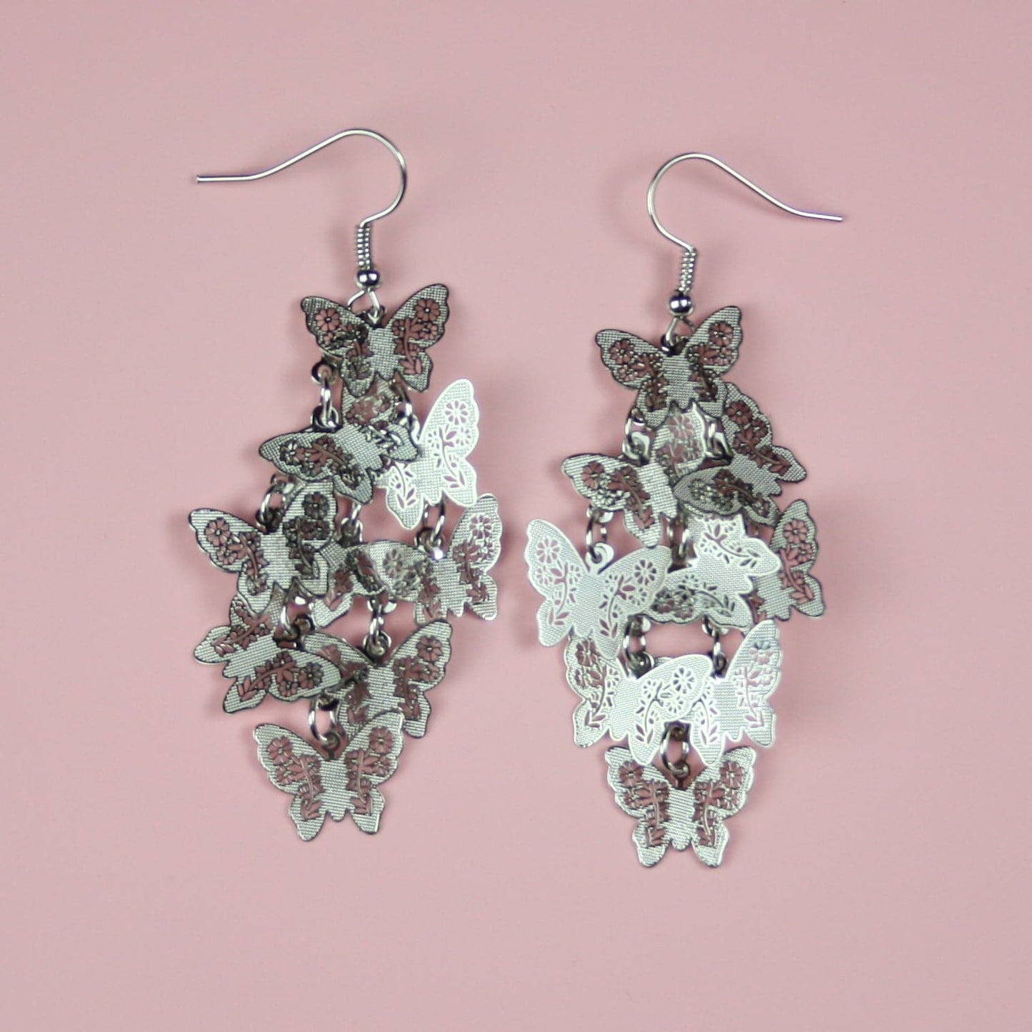 Silver Butterfly Earrings