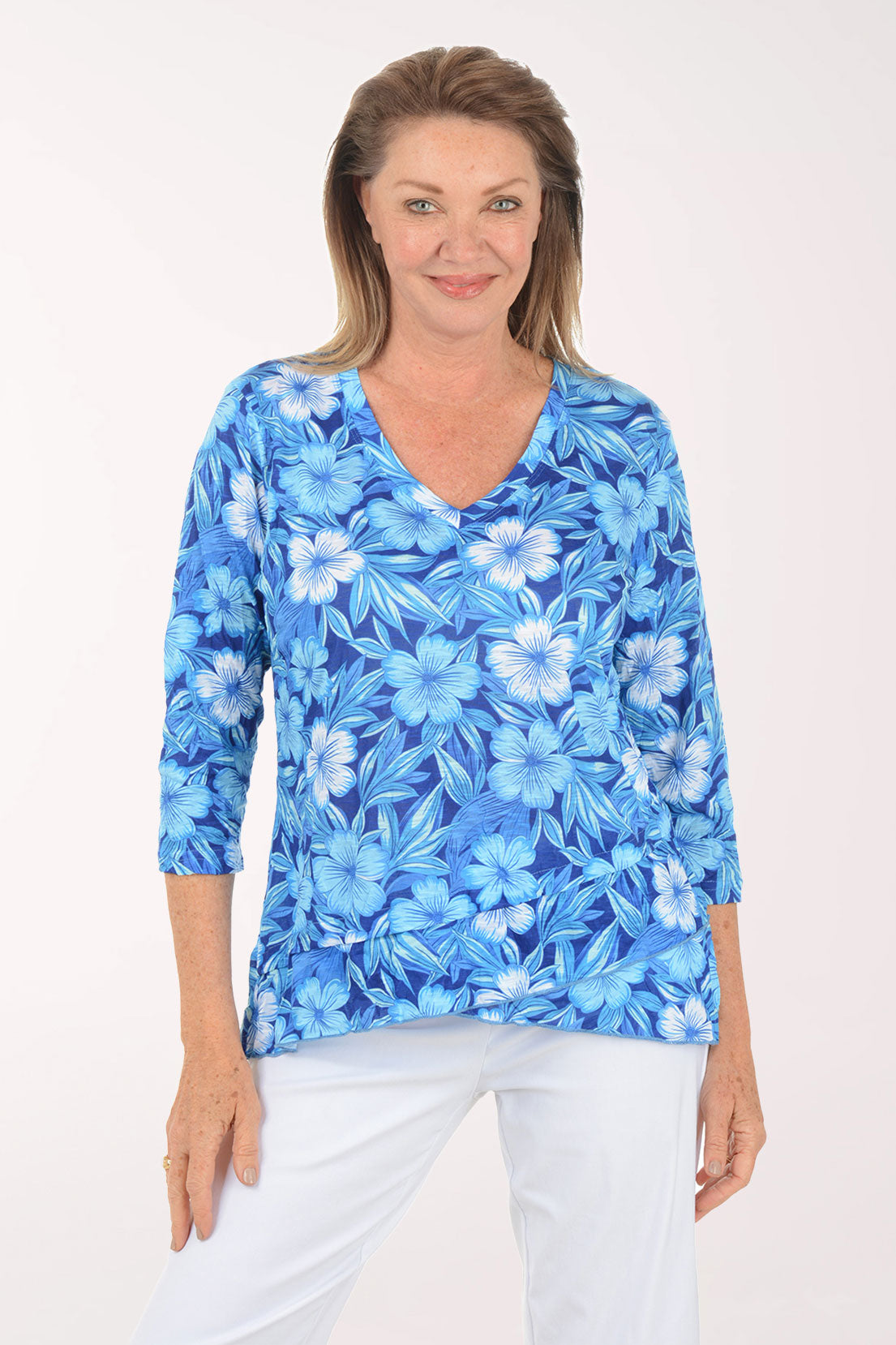 Tropical Floral Criss Cross Tunic