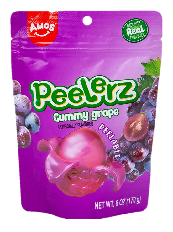Amos Peelerz Gummy Peelable Grape - 6 oz