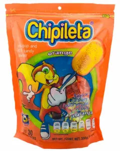Anahuac Chipileta Naranja Lollipop with Spicy Powder - 30 ct