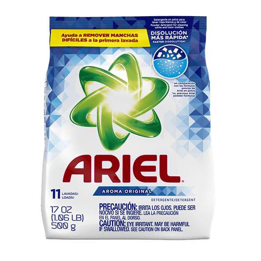 Ariel Laundry Detergent Powder, Original 11 LD - 500gm