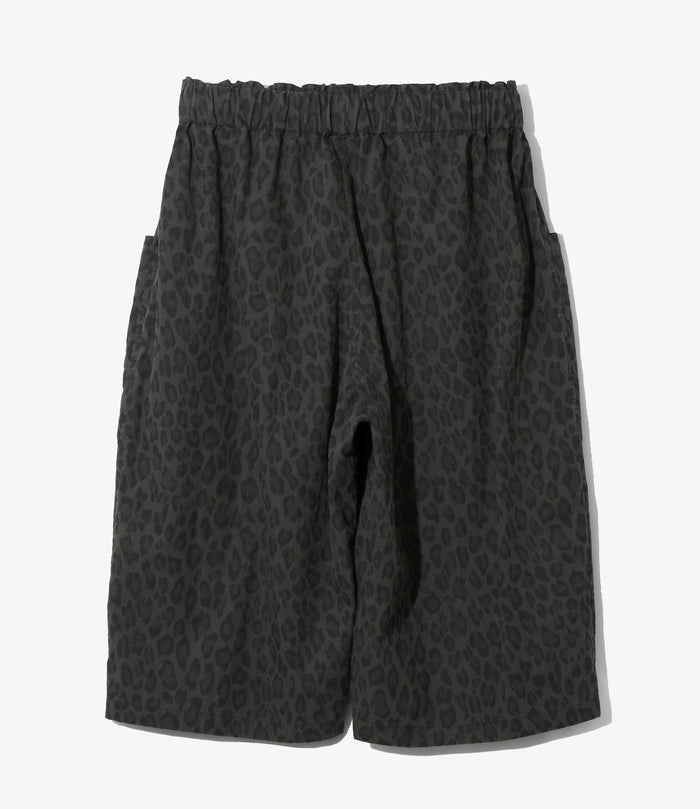 Army String Cropped Pant - Charcoal - C/N Poplin / Leopard