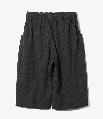 Army String Cropped Pant - Charcoal - C/N Poplin / Leopard