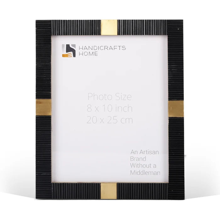 Handmade Art Deco Bone & Brass Inlay Picture Frame 4x6 5x7 8x10, for tabletop or wall display