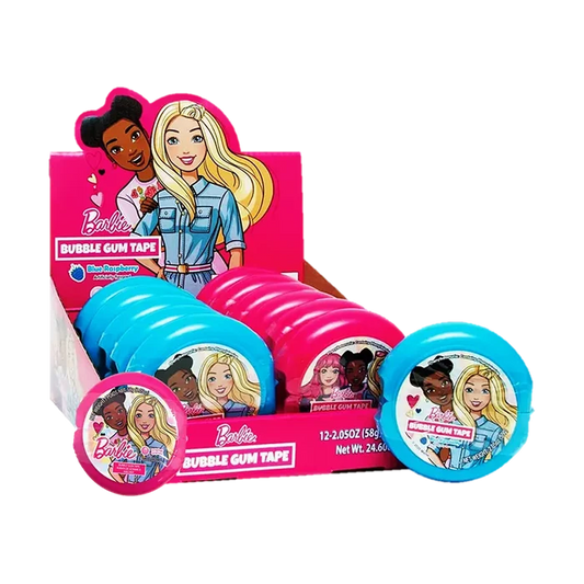 Barbie Bubble Tape 2.5 oz available at Mexmax INC, perfect for wholesale buyers seeking fun candy.