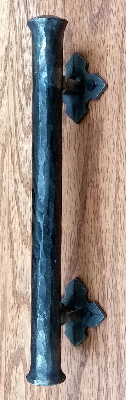 Barn Door Handle - Door Pull - Round Bar Distressed - 1" Dia. (NEW ITEM) - Wild West Hardware
