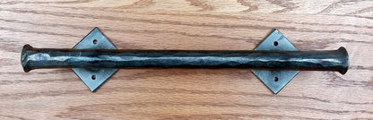 Barn Door Handle - Door Pull - Round Bar Distressed - 3/4" Dia. (NEW ITEM) - Wild West Hardware