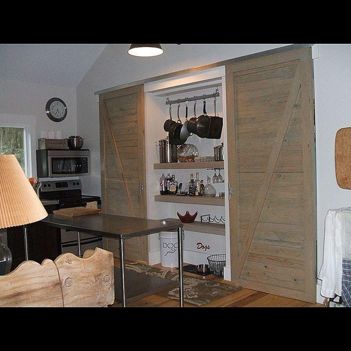 Barn Door Hardware - Modern Aluminum - 72 Inch Track for 36 Inch Doors