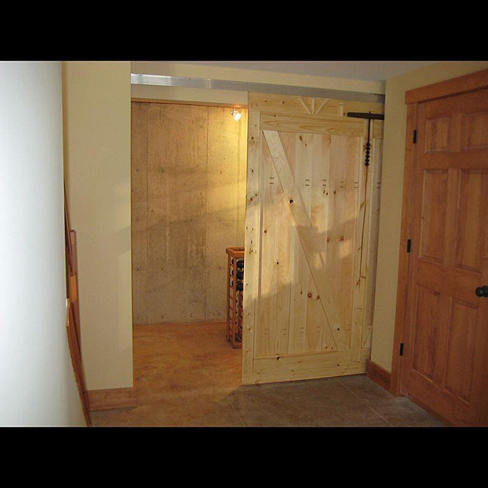 Barn Door Hardware - Modern Aluminum - 72 Inch Track for 36 Inch Doors