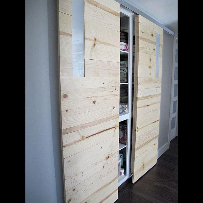 Barn Door Hardware - Modern Aluminum - 72 Inch Track for 36 Inch Doors