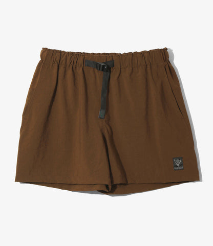 Belted Short - Brown - Nylon Oxford