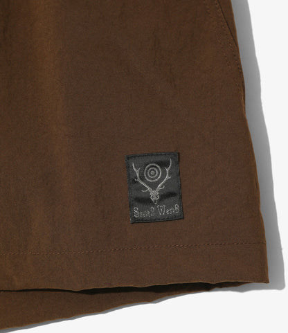 Belted Short - Brown - Nylon Oxford
