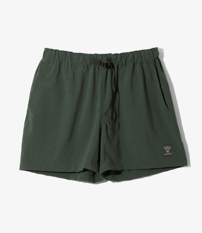 Belted Short - Green - Nylon Oxford