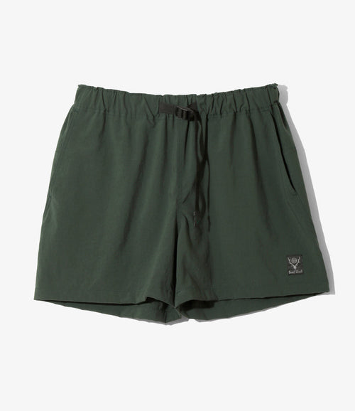 Belted Short - Green - Nylon Oxford