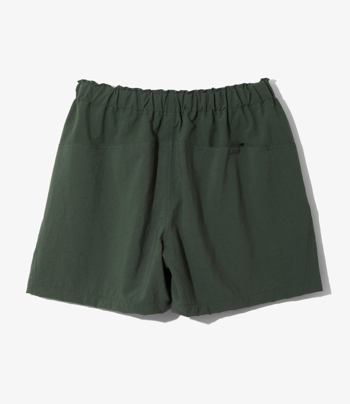 Belted Short - Green - Nylon Oxford