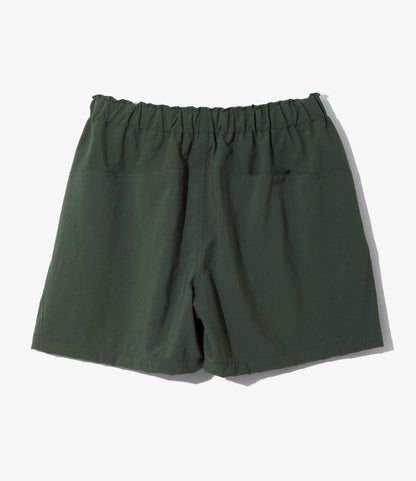 Belted Short - Green - Nylon Oxford