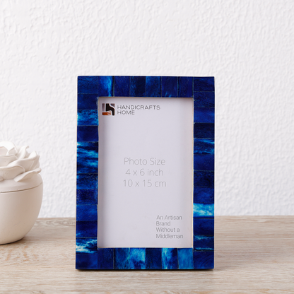 Blue Picture Frames | Classic Bone Inlay | 4x6 5x7 8x10