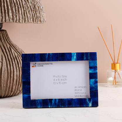Blue Picture Frames | Classic Bone Inlay | 4x6 5x7 8x10