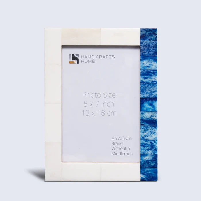 Handmade Bone Inlay Picture Frames - Coastal Classic - 4x6 5x7 - 3 Colors