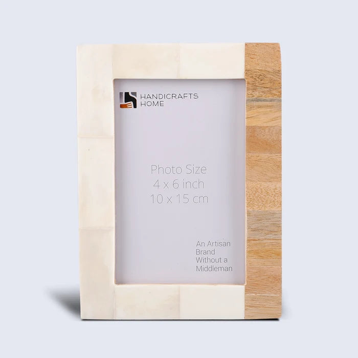Handmade Bone Inlay Picture Frames - Coastal Classic - 4x6 5x7 - 3 Colors