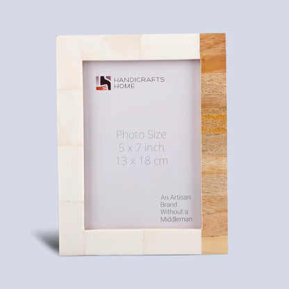 Handmade Bone Inlay Picture Frames - Coastal Classic - 4x6 5x7 - 3 Colors