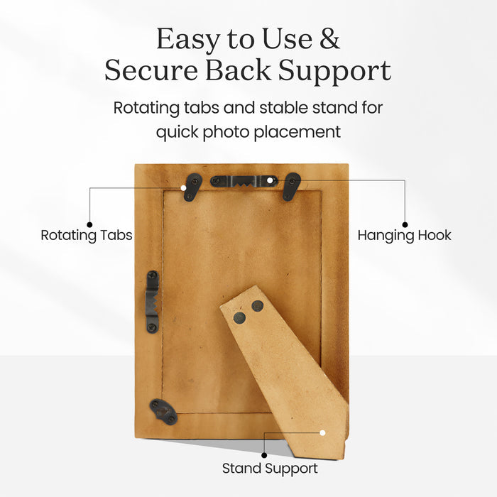 Brass & Wood Picture Frame | Blacksmith Bastion | 4x6