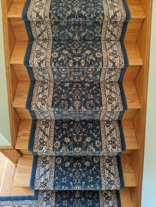 Dynamic Stair Runner Brilliant Blue Stair Runner 72284-920 - 26 and 33 Inch Sold By the Foot