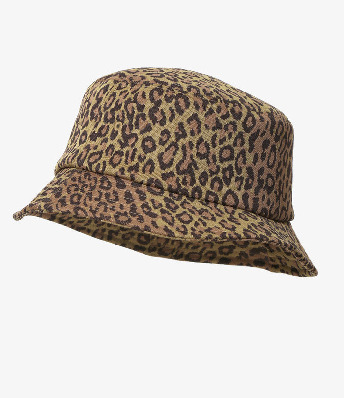 Bucket Hat - Brown - Poly Jq. / Leopard