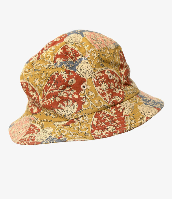 Bucket Hat - Mustard - Batik Printed