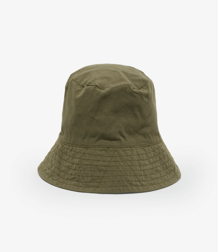 Bucket Hat - Olive Cotton Sanded Cloth
