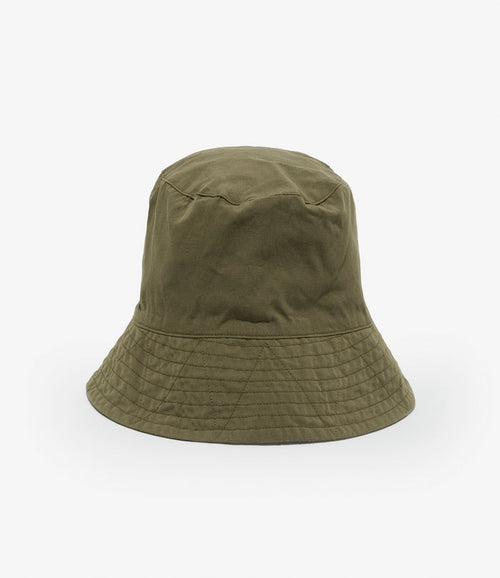 Bucket Hat - Olive Cotton Sanded Cloth