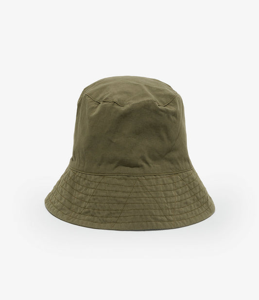 Bucket Hat - Olive Cotton Sanded Cloth