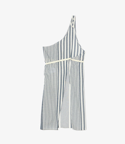 Butchers Apron - Blue/White Stripe Cotton Chambray