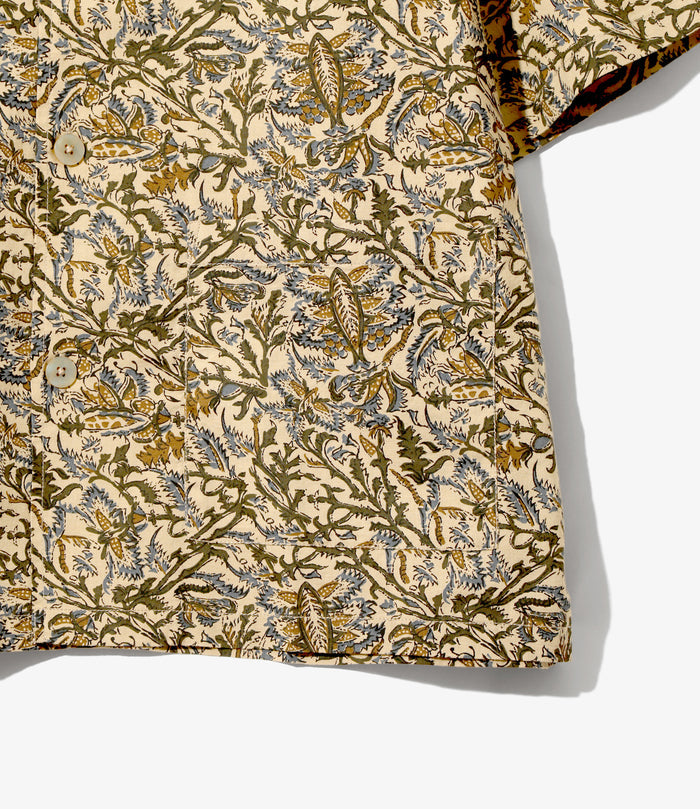 Cabana Shirt - Blue - Batik Printed