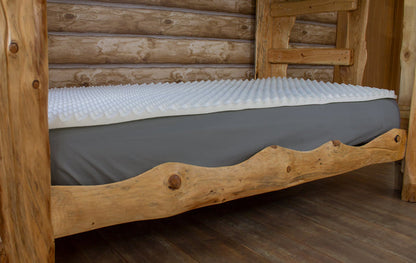 Cabin Comfort 1.5" Memory Foam Egg Crate Camp Mattress Pad Twin or Cot