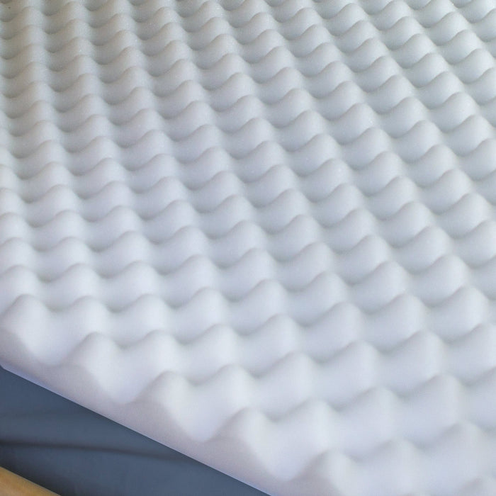 Cabin Comfort 1.5" Memory Foam Egg Crate Camp Mattress Pad Twin or Cot