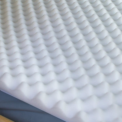Cabin Comfort 1.5" Memory Foam Egg Crate Camp Mattress Pad Twin or Cot