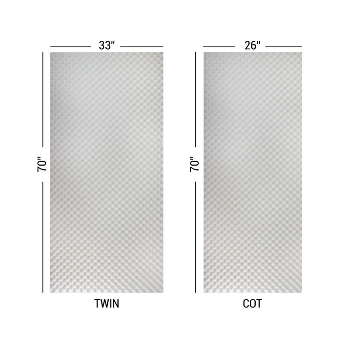 Cabin Comfort 1.5" Memory Foam Egg Crate Camp Mattress Pad Twin or Cot