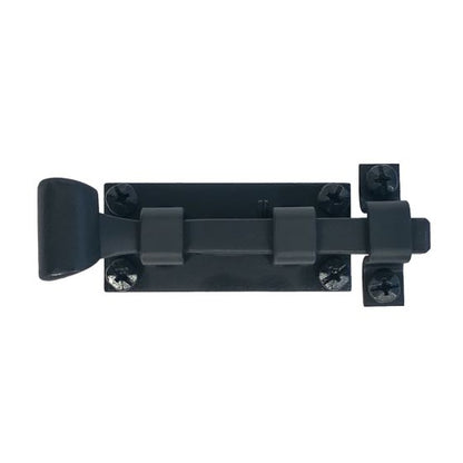Cabinet Latches - Forged Iron Square Slide Bolt - 2-1/4" Inch - Matte Black Finish - Sold Individually