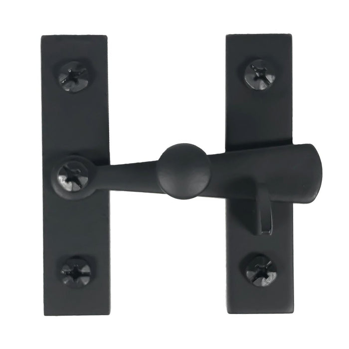 Cabinet Latches - Smooth Knob & Bar - Matte Black Finish - Sold Individually