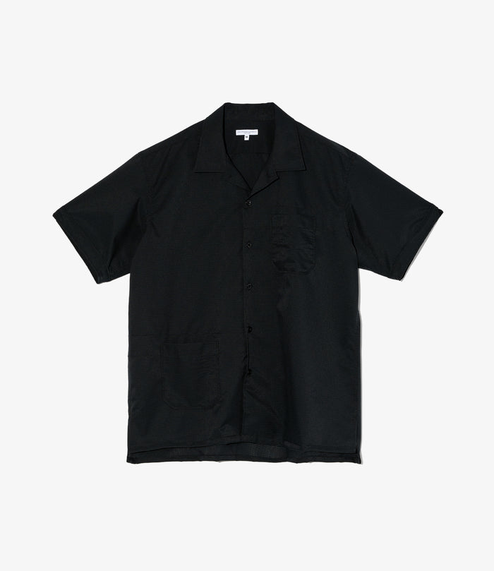 Camp Shirt - Black Polyester Mesh