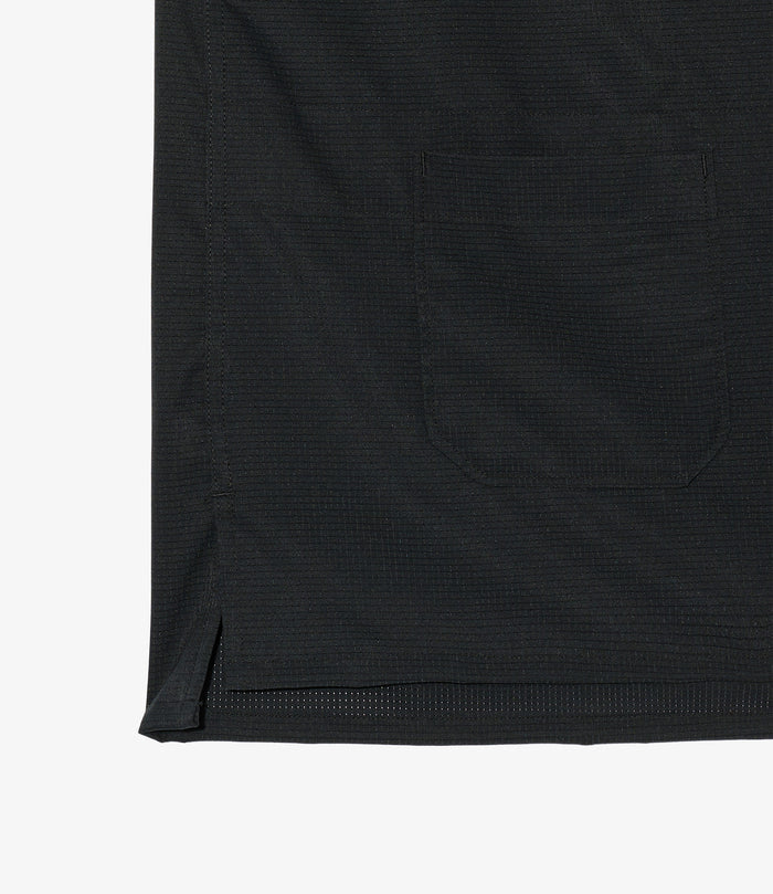 Camp Shirt - Black Polyester Mesh