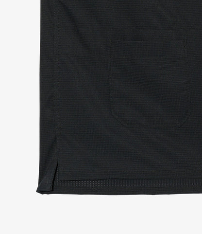 Camp Shirt - Black Polyester Mesh
