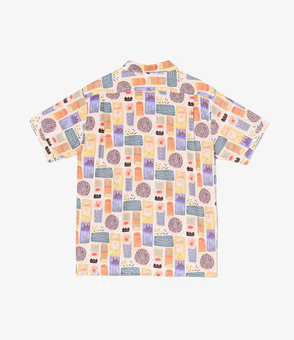 Camp Shirt - Multi Color Tencel Jamaican Print