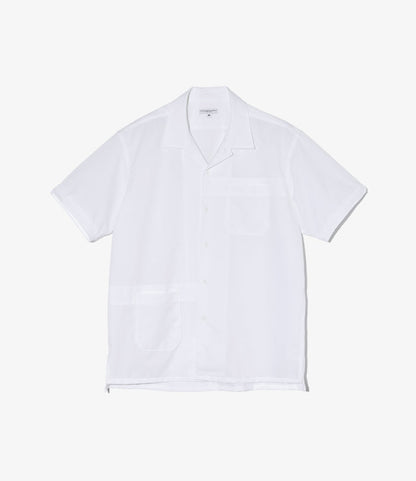 Camp Shirt - White Polyester Mesh